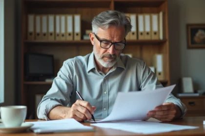 Propriétaire bailleur vérifiant la validité d'un congé locatif selon la loi du 6 juillet 1989
